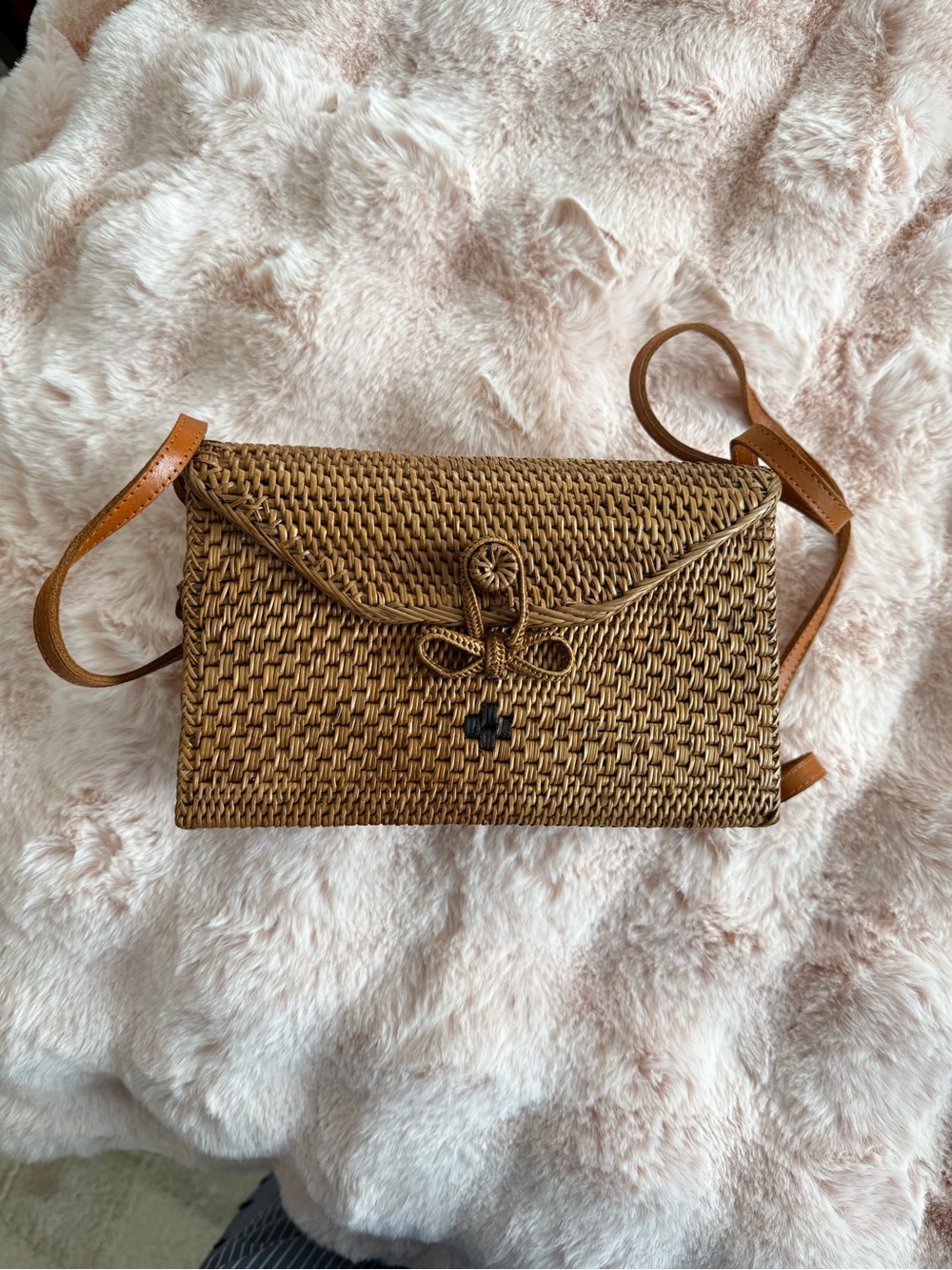 Bali Woven Crossbody Bag in Tan